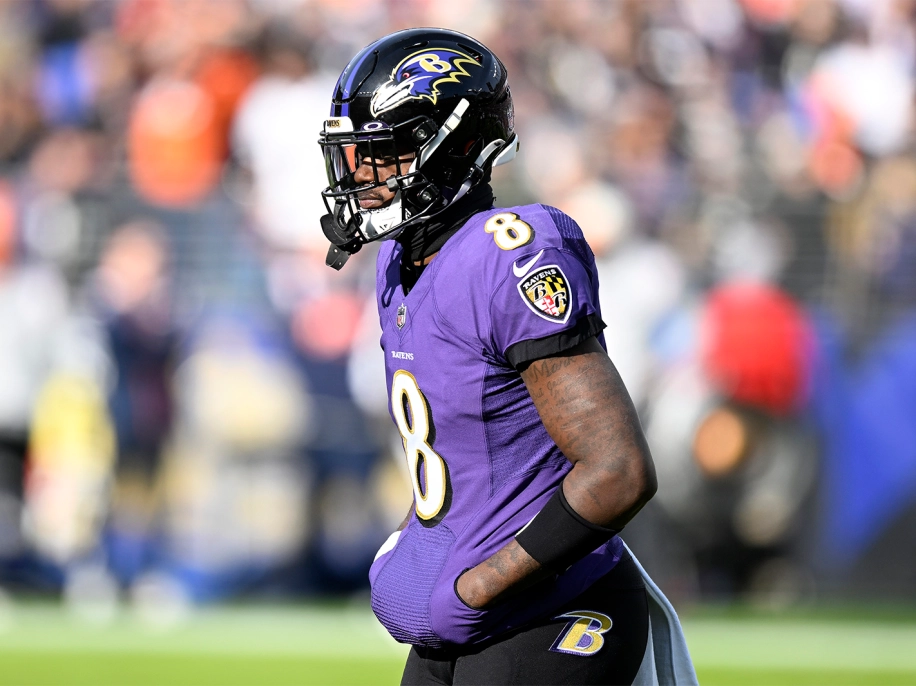 Lamar Jackson, quarterback dos Ravens, que está sendo sondado no Indianapolis Colts.