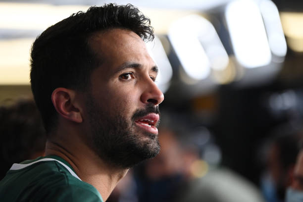 ABU DHABI, UNITED ARAB EMIRATES - FEBRUARY 08: Luan Garcia of Palmeiras in the mixed zone after the FIFA Club World Cup UAE 2021 Semi Final match between Palmeiras and Al Ahly at Al Nahyan Stadium on February 08, 2022 in Abu Dhabi, United Arab Emirates. (Photo by Michael Regan - FIFA/FIFA via Getty Images)
